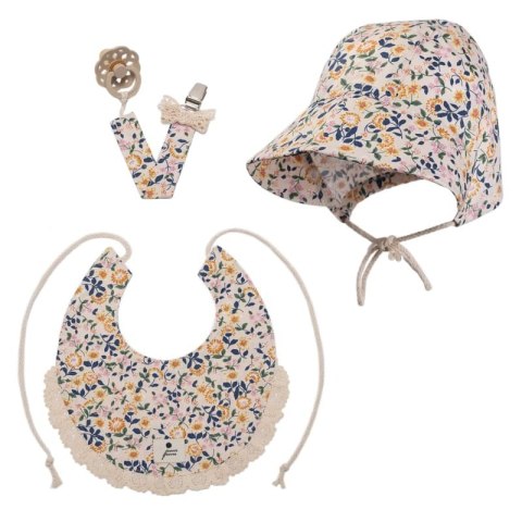 Hi Little One bonetka przeciwsłoneczna z daszkiem BOHO FLOPI Powder roz M Pom Pom Hi Little One bonetka przeciwsłoneczna z daszkiem BOHO FLOPI Powder roz M Pom Pom