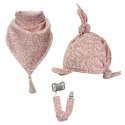 Hi Little One chustka z daszkiem BOHO LEAF Rose Pom Pom Hi Little One chustka z daszkiem BOHO LEAF Rose Pom Pom
