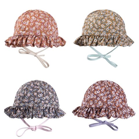 Hi Little One kapelusz przeciwsłoneczny dla dziewczynki BOHO FLO Rust roz M Pom Pom Hi Little One kapelusz przeciwsłoneczny dla dziewczynki BOHO FLO Rust roz M Pom Pom