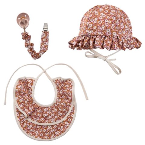 Hi Little One kapelusz przeciwsłoneczny dla dziewczynki BOHO FLO Rust roz S Pom Pom Hi Little One kapelusz przeciwsłoneczny dla dziewczynki BOHO FLO Rust roz S Pom Pom