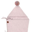 Hi Little One kocyk/otulacz z kapturem do fotelika samochodowego ALPACA BOHO Baby Pink Pom Pom Hi Little One kocyk/otulacz z kapturem do fotelika samochodowego ALPACA BOHO Baby Pink Pom Pom