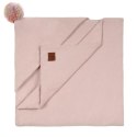 Hi Little One kocyk/otulacz z kapturem do fotelika samochodowego ALPACA BOHO Blush Pom Pom Hi Little One kocyk/otulacz z kapturem do fotelika samochodowego ALPACA BOHO Blush Pom Pom