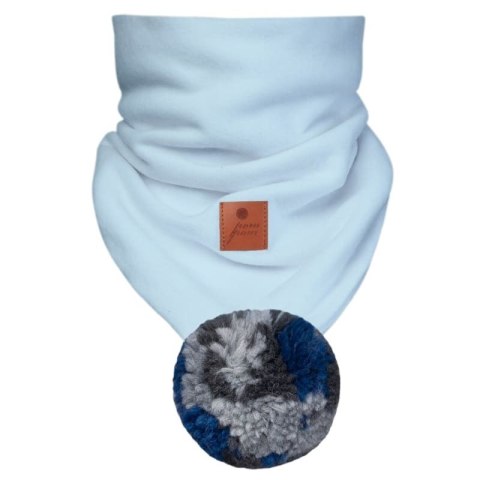 Hi Little One komin bandana zimowa dla niemowlaka ALPACA BOHO Blue M Pom Pom Hi Little One komin bandana zimowa dla niemowlaka ALPACA BOHO Blue M Pom Pom
