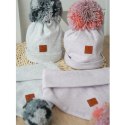 Hi Little One komin bandana zimowa dla niemowlaka ALPACA BOHO Grey M Pom Pom Hi Little One komin bandana zimowa dla niemowlaka ALPACA BOHO Grey M Pom Pom