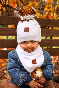 Hi Little One komin bandana zimowa dla niemowlaka ALPACA BOHO Mustard M Pom Pom Hi Little One komin bandana zimowa dla niemowlaka ALPACA BOHO Mustard M Pom Pom