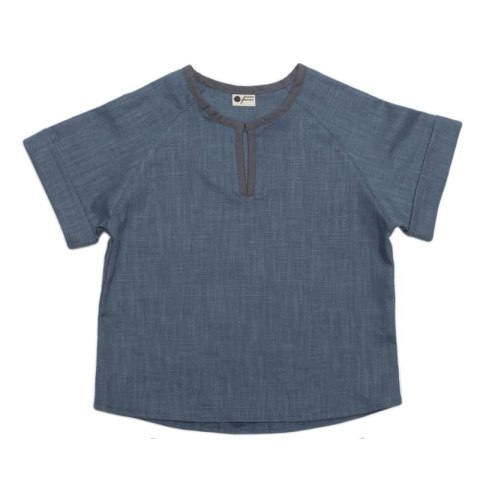Hi Little One koszulka ze spodenkami z lnu BOHO LEO Blue roz L Pom Pom Hi Little One koszulka ze spodenkami z lnu BOHO LEO Blue roz L Pom Pom