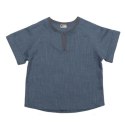 Hi Little One koszulka ze spodenkami z lnu BOHO LEO Blue roz S Pom Pom Hi Little One koszulka ze spodenkami z lnu BOHO LEO Blue roz S Pom Pom