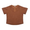 Hi Little One koszulka ze spodenkami z lnu BOHO LEO Cognac roz L Pom Pom Hi Little One koszulka ze spodenkami z lnu BOHO LEO Cognac roz L Pom Pom