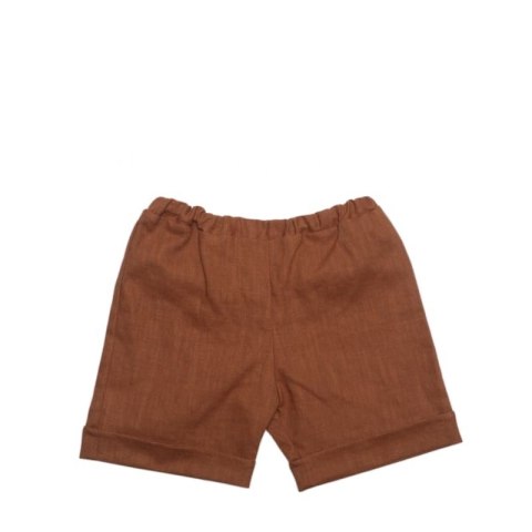 Hi Little One koszulka ze spodenkami z lnu BOHO LEO Cognac roz L Pom Pom Hi Little One koszulka ze spodenkami z lnu BOHO LEO Cognac roz L Pom Pom