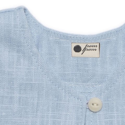 Hi Little One koszulka ze spodenkami z lnu BOHO LEO Light Blue roz M Pom Pom Hi Little One koszulka ze spodenkami z lnu BOHO LEO Light Blue roz M Pom Pom