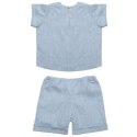 Hi Little One koszulka ze spodenkami z lnu BOHO LEO Light Blue roz S Pom Pom Hi Little One koszulka ze spodenkami z lnu BOHO LEO Light Blue roz S Pom Pom