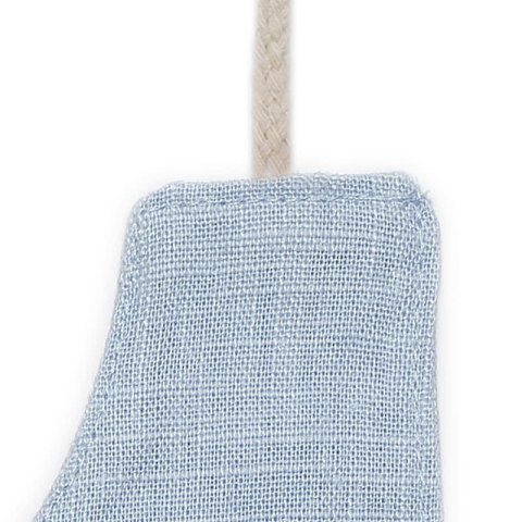 Hi Little One śliniak wiązany BOHO LEO Light Blue Pom Pom Hi Little One śliniak wiązany BOHO LEO Light Blue Pom Pom