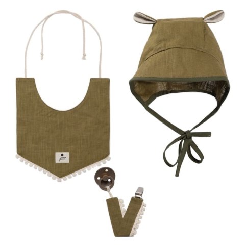 Hi Little One śliniak wiązany BOHO LEO Pickle Pom Pom Hi Little One śliniak wiązany BOHO LEO Pickle Pom Pom