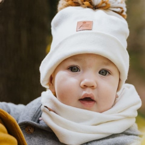 Hi Little One szalik golf zimowy niemowlęcy BOHO Iron M Pom Pom Hi Little One szalik golf zimowy niemowlęcy BOHO Iron M Pom Pom