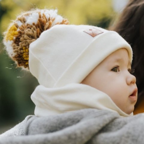 Hi Little One szalik golf zimowy niemowlęcy BOHO Iron M Pom Pom Hi Little One szalik golf zimowy niemowlęcy BOHO Iron M Pom Pom