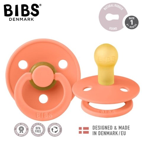 BIBS COLOUR PAPAYA S Smoczek uspokajający kauczuk Hevea BIBS COLOUR PAPAYA S Smoczek uspokajający kauczuk Hevea