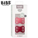 BIBS SUPREME 2-PACK CORAL & RUBY S Smoczek symetryczny kauczuk Hevea BIBS SUPREME 2-PACK CORAL & RUBY S Smoczek symetryczny kauczuk Hevea