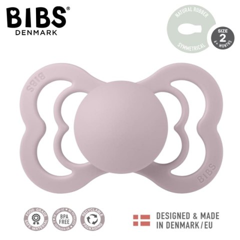 BIBS SUPREME 2-PACK DUSKY LILAC & HEATHER M Smoczek symetryczny kauczuk Hevea BIBS SUPREME 2-PACK DUSKY LILAC & HEATHER M Smoczek symetryczny kauczuk Hevea