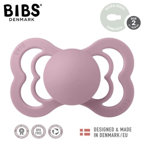 BIBS SUPREME 2-PACK DUSKY LILAC & HEATHER M Smoczek symetryczny kauczuk Hevea BIBS SUPREME 2-PACK DUSKY LILAC & HEATHER M Smoczek symetryczny kauczuk Hevea