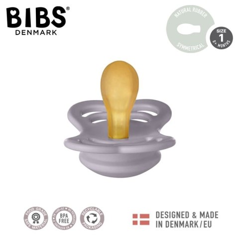 BIBS SUPREME 2-PACK FOSSIL GREY & MAUVE S Smoczek symetryczny kauczuk Hevea BIBS SUPREME 2-PACK FOSSIL GREY & MAUVE S Smoczek symetryczny kauczuk Hevea