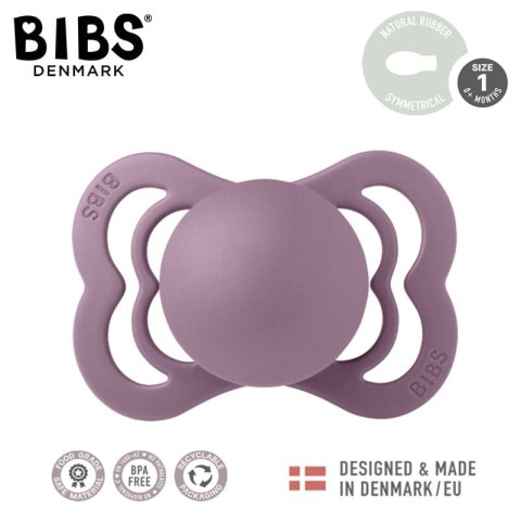BIBS SUPREME 2-PACK FOSSIL GREY & MAUVE S Smoczek symetryczny kauczuk Hevea BIBS SUPREME 2-PACK FOSSIL GREY & MAUVE S Smoczek symetryczny kauczuk Hevea