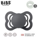 BIBS SUPREME 2-PACK IRON & BABY BLUE S Smoczek symetryczny kauczuk Hevea BIBS SUPREME 2-PACK IRON & BABY BLUE S Smoczek symetryczny kauczuk Hevea