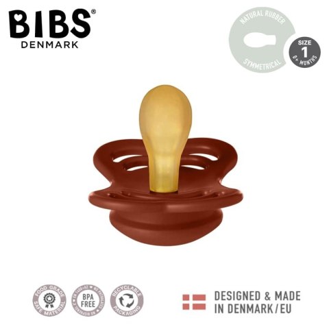 BIBS SUPREME 2-PACK RUST & MOCHA S Smoczek symetryczny kauczuk Hevea BIBS SUPREME 2-PACK RUST & MOCHA S Smoczek symetryczny kauczuk Hevea