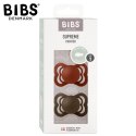 BIBS SUPREME 2-PACK RUST & MOCHA S Smoczek symetryczny kauczuk Hevea BIBS SUPREME 2-PACK RUST & MOCHA S Smoczek symetryczny kauczuk Hevea