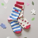 Rockahula Kids 2 pary skarpetek dla dziewczynki Cherry Stripe roz 17-19 cm Rockahula Kids 2 pary skarpetek dla dziewczynki Cherry Stripe roz 17-19 cm