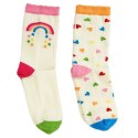 Rockahula Kids 2 pary skarpetek dla dziewczynki Rainbow Hearts roz 20-23 cm Rockahula Kids 2 pary skarpetek dla dziewczynki Rainbow Hearts roz 20-23 cm