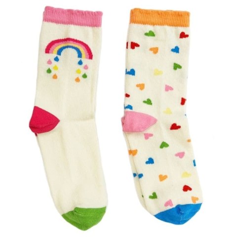 Rockahula Kids 2 pary skarpetek dla dziewczynki Rainbow Hearts roz 20-23 cm Rockahula Kids 2 pary skarpetek dla dziewczynki Rainbow Hearts roz 20-23 cm
