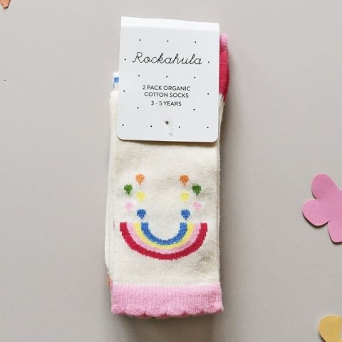 Rockahula Kids 2 pary skarpetek dla dziewczynki Rainbow Hearts roz 20-23 cm Rockahula Kids 2 pary skarpetek dla dziewczynki Rainbow Hearts roz 20-23 cm