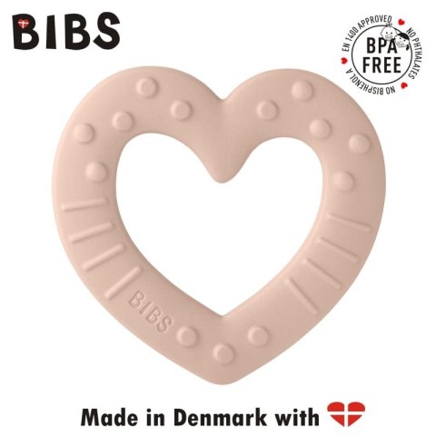 BIBS BABY BITIE HEART BLUSH gryzak dla niemowlaka BIBS BABY BITIE HEART BLUSH gryzak dla niemowlaka