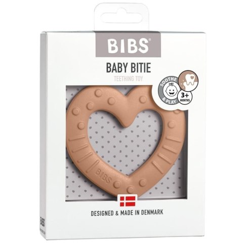 BIBS BABY BITIE HEART PEACH gryzak dla niemowlaka BIBS BABY BITIE HEART PEACH gryzak dla niemowlaka