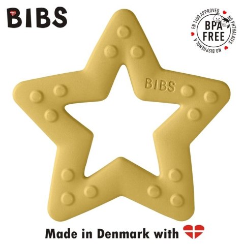BIBS BABY BITIE STAR MUSTARD gryzak dla niemowlaka BIBS BABY BITIE STAR MUSTARD gryzak dla niemowlaka