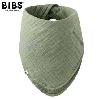 BIBS BANDANA BIB SAGE bandanka śliniak z kieszonką na smoczek 100% organic cotton