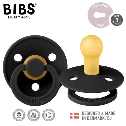 BIBS COLOUR BLACK S Smoczek Uspokajający kauczuk Hevea BIBS COLOUR BLACK S Smoczek Uspokajający kauczuk Hevea