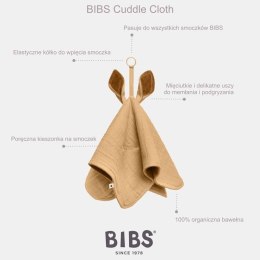BIBS CUDDLE CLOTH KANGAROO PALE BUTTER Pieluszka przytulanka z zawieszką na smoczek