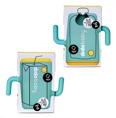 DIDOBABY Uchwyt dwustronny do soków kartonikowych i saszetek Turquoise DIDOBABY Uchwyt dwustronny do soków kartonikowych i saszetek Turquoise