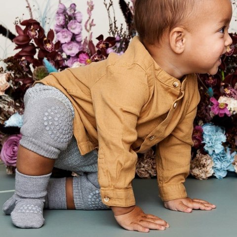 GoBabyGo antypoślizgowe nakolanniki do raczkowania Grey Melange GoBabyGo antypoślizgowe nakolanniki do raczkowania Grey Melange