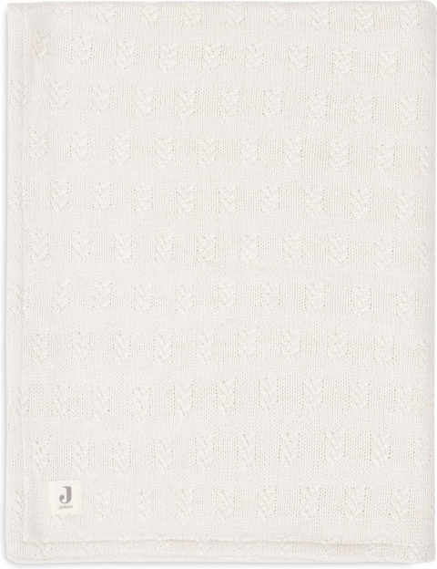 Kocyk dziany ciepły do łóżeczka 100x150cm Grain Knit Krem Kocyk dziany ciepły do łóżeczka 100x150cm Grain Knit Krem
