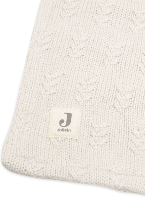Kocyk dziany ciepły do łóżeczka 100x150cm Grain Knit Krem Kocyk dziany ciepły do łóżeczka 100x150cm Grain Knit Krem