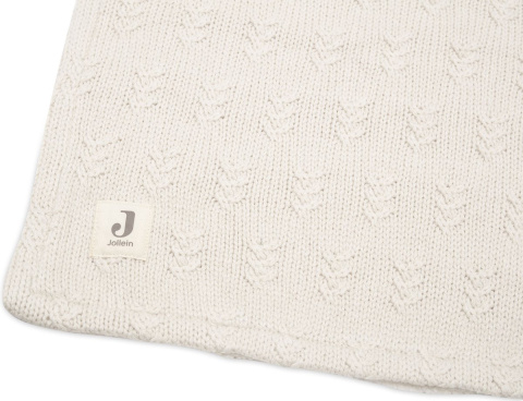 Kocyk dziany ciepły do łóżeczka 100x150cm Grain Knit Krem Kocyk dziany ciepły do łóżeczka 100x150cm Grain Knit Krem