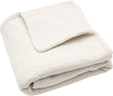 Kocyk dziany ciepły do łóżeczka 100x150cm Grain Knit Krem Kocyk dziany ciepły do łóżeczka 100x150cm Grain Knit Krem