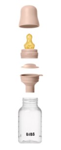 BIBS BUTELKA PLASTIC PP ze smoczkiem antykolkowym z kauczuku naturalnego, pojemność 150 ml, BLUSH BIBS BUTELKA PLASTIC PP ze smoczkiem antykolkowym z kauczuku naturalnego, pojemność 150 ml, BLUSH