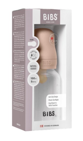 BIBS BUTELKA PLASTIC PP ze smoczkiem antykolkowym z kauczuku naturalnego, pojemność 150 ml, BLUSH BIBS BUTELKA PLASTIC PP ze smoczkiem antykolkowym z kauczuku naturalnego, pojemność 150 ml, BLUSH