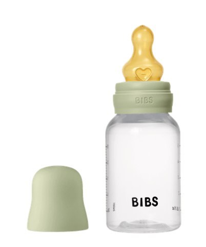 BIBS BUTELKA PLASTIC PP ze smoczkiem antykolkowym z kauczuku naturalnego, pojemność 150 ml, SAGE BIBS BUTELKA PLASTIC PP ze smoczkiem antykolkowym z kauczuku naturalnego, pojemność 150 ml, SAGE