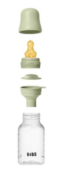 BIBS BUTELKA PLASTIC PP ze smoczkiem antykolkowym z kauczuku naturalnego, pojemność 150 ml, SAGE BIBS BUTELKA PLASTIC PP ze smoczkiem antykolkowym z kauczuku naturalnego, pojemność 150 ml, SAGE