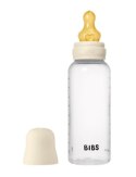 BIBS BUTELKA PLASTIC PP ze smoczkiem antykolkowym z kauczuku naturalnego, pojemność 270 ml, IVORY BIBS BUTELKA PLASTIC PP ze smoczkiem antykolkowym z kauczuku naturalnego, pojemność 270 ml, IVORY