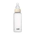 BIBS BUTELKA PLASTIC PP ze smoczkiem antykolkowym z silikonu medycznego, pojemność 270 ml, IVORY BIBS BUTELKA PLASTIC PP ze smoczkiem antykolkowym z silikonu medycznego, pojemność 270 ml, IVORY